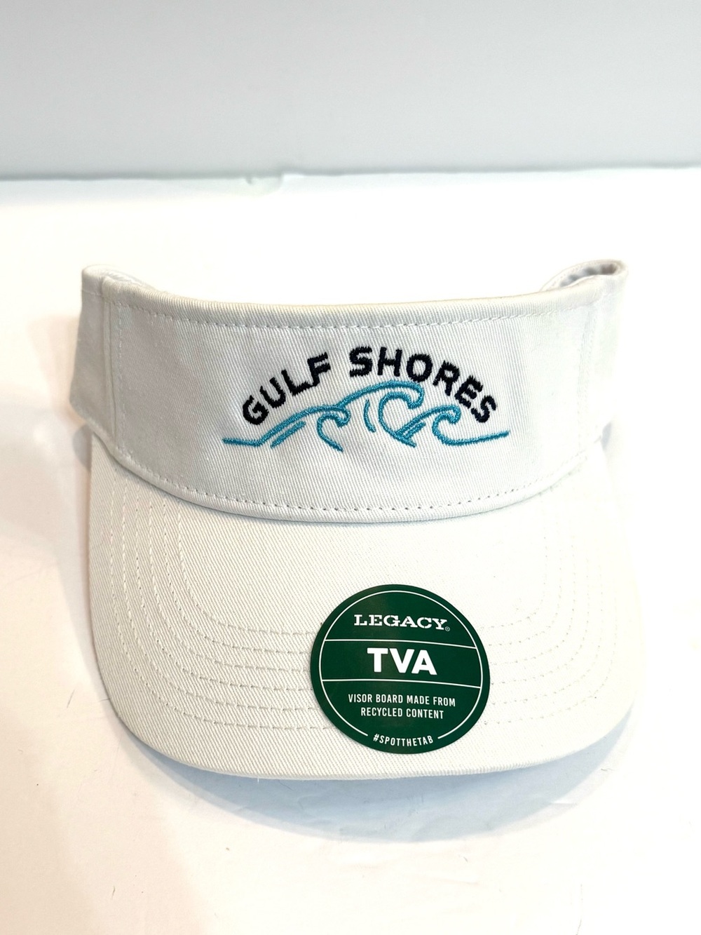 NWT Legacy White Embroidered Gulf Shores Sun Visor Golf Hat Unisex